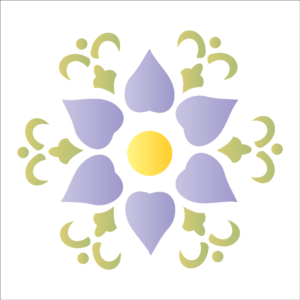 Stencil OPA 1310 - Mandala Flor - 10 x 10cm