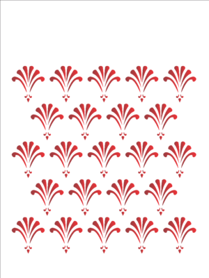Stencil OPA 1316 - Estamparia Flor Leque - 15 x 20cm