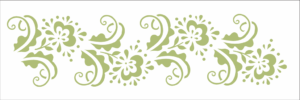 Stencil OPA 1351 - Flores Coloniais - 10 x 30cm