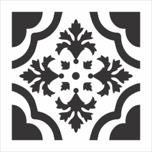 Stencil OPA 1368 - Ladrilho Trevo - 14 x 14cm