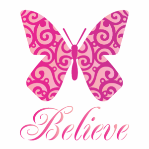 Stencil OPA 1370 - Borboleta Believe - 14x14cm Duplo