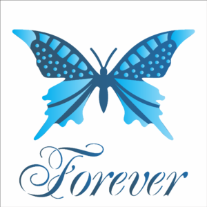 Stencil OPA 1371 - Borboleta Forever - 14x14cm Duplo