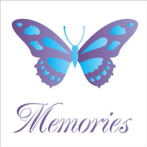 Stencil OPA 1374 - Borboleta Memories - 14x14cm Duplo