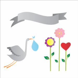 Stencil OPA 1376 - Cegonha OPA1376 - 14x14cm Duplo