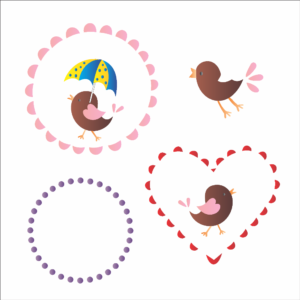 Stencil OPA 1379 - Passarinho - 14x14cm Duplo