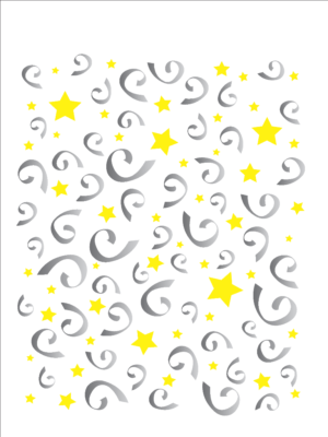 Stencil OPA 1381 - Estamparia Carnaval Estrela - 15 x 20cm
