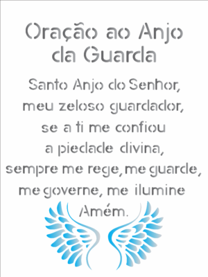 Stencil OPA 1383 - Religião Oração Ao Anjo - 15 x 20cm