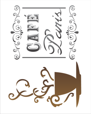 Stencil OPA 1435 - Café Paris - 20 x 25cm