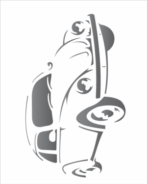 Stencil OPA 1443 - Fusca - 20 x 25cm