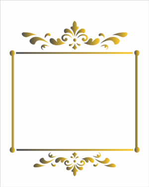 Stencil OPA 1448 - Moldura VIntage - 20 x 25cm