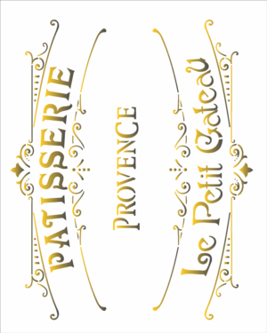 Stencil OPA 1453 - Patisserie - 20 x 25cm