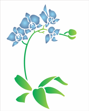 Stencil OPA 1454 - Flor Phalaenopsis - 20 x 25cm
