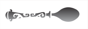 Stencil OPA 1466 - Talher Colher  - 10 x 30cm