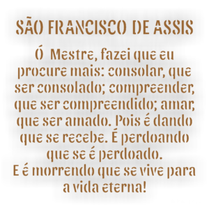 Stencil OPA 3734 - Religião Oração São Francisco - 14 x 14cm
