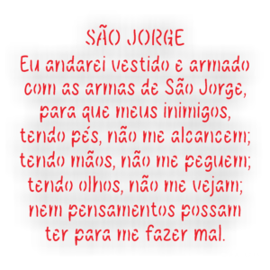 Stencil OPA 3735 - Religião Oração São Jorge - 14 x 14cm