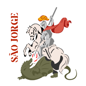 Stencil OPA 3738 - Religião São Jorge - 14 x 14cm