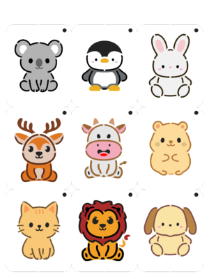 Stencil OPA 3740 - Chaveirinho Bichinhos I - 15 x 20cm