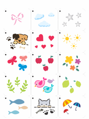 Stencil OPA 3741 - Chaveirinho Elementos Diversos - 15 x 20cm