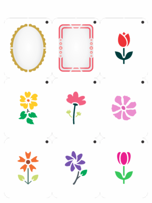 Stencil OPA 3743 - Chaveirinho Florezinhas I - 15 x 20cm