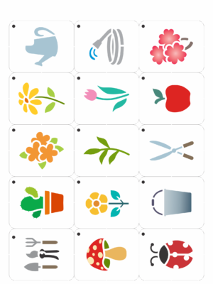 Stencil OPA 3747 - Chaveirinho Jardim I - 15 x 20cm