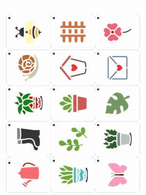 Stencil OPA 3746 - Chaveirinho Jardim - 15 x 20cm