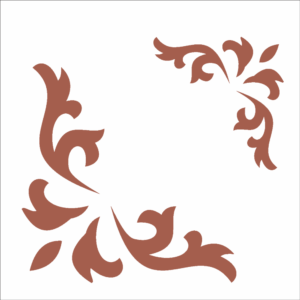 Stencil OPA 1710 - Cantoneira Curva - 10 x 10cm