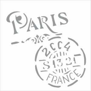 Stencil OPA 1742 - Selo Paris - 14 x 14cm