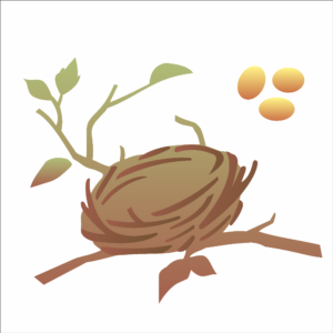 Stencil OPA 1747 - Ninho de passarinho - 14x14cm Duplo