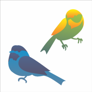 Stencil OPA 1748 - Passaros - 14x14cm Duplo