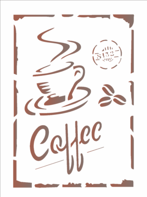 Stencil OPA 1753 - Coffee - 15 x 20cm