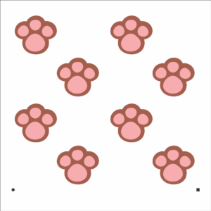 Stencil OPA 1898 - Patinhas - 14x14cm Duplo