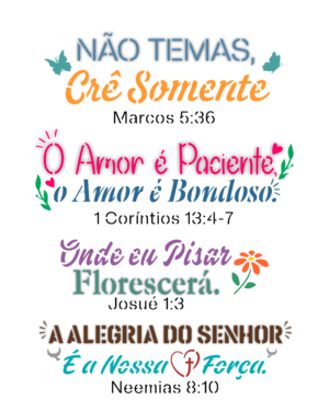 Stencil OPA 3748 - Religião Frases - Não temas - 20 x 25cm