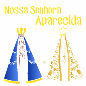 Stencil OPA 2204 - Religião Nsa.Sra.Aparecida  - 30.5 x 30.5cm
