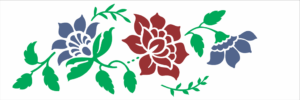Stencil OPA 2331 - Flor Bauer III - 10 x 30cm