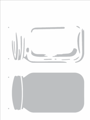 Stencil OPA 2354 - Pote - 15 x 20cm