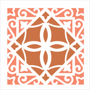 Stencil OPA 2435 - Ladrilho Lança II - 14 x 14cm