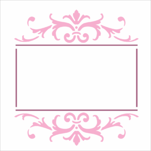 Stencil OPA 2436 - Moldura Arabesco - 14 x 14cm