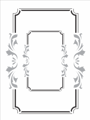 Stencil OPA 2447 - Moldura VIntage - 15 x 20cm