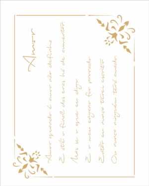 Stencil OPA 2448 - Poema Amor - 20 x 25cm