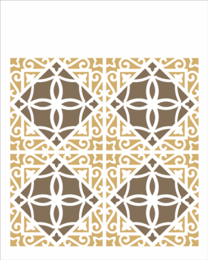 Stencil OPA 2456 - Estamparia Grade Ponta de Lança - 20 x 25cm