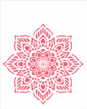 Stencil OPA 2459 - Mandala Flor Oito Pontas - 20 x 25cm