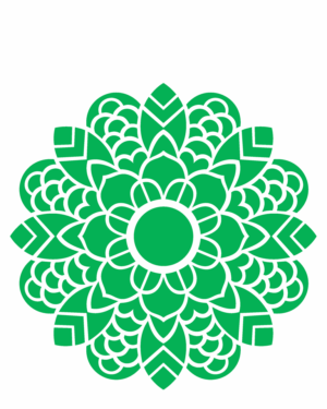 Stencil OPA 2462 - Mandala Folhas - 20 x 25cm