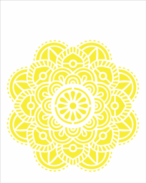 Stencil OPA 2463 - Mandala Flor VItral - 20 x 25cm