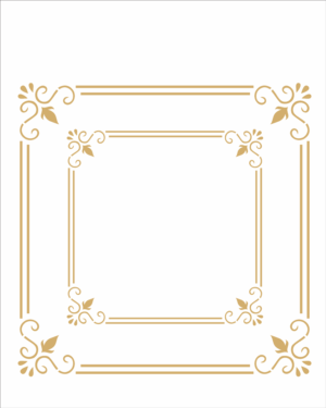 Stencil OPA 2465 - Moldura Quadrada Dupla - 20 x 25cm