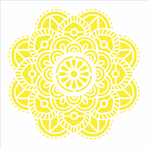 Stencil OPA 2474 - Mandala Flor VItral - 30.5 x 30.5cm