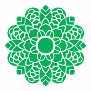 Stencil OPA 2475 - Mandala Folhas - 30.5 x 30.5cm