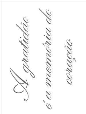 Stencil OPA 2498 - Frase A Gratidão - 15 x 20cm