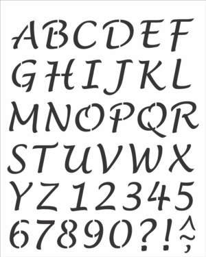 Stencil OPA 2508 - Alfabeto Lucinda Maiúsculo 3,25Cm - 20 x 25cm