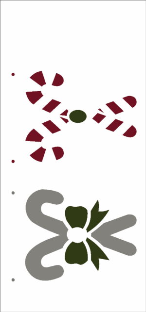 Stencil OPA 2542 - Bengala de Natal - 07x15cm