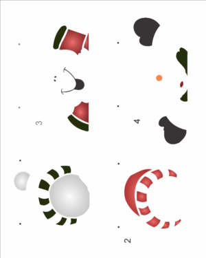 Stencil OPA 2554 - Boneco de Neve - 20 x 25cm